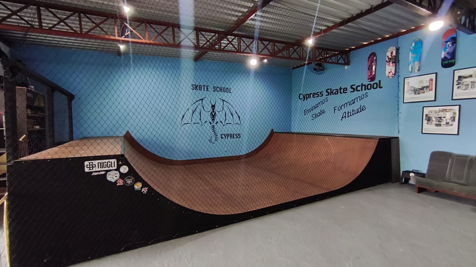 Local de treino da Cypress Skate School
