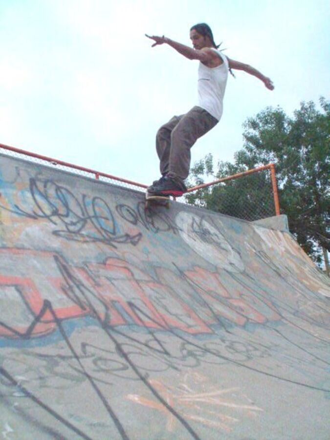 Silhueta no alto da rampa